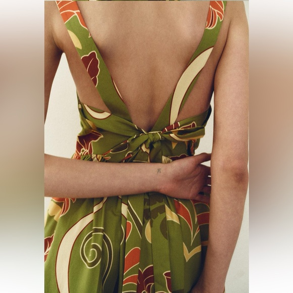ZARA PRINTED MIDI DRESS - Picture 13 of 15